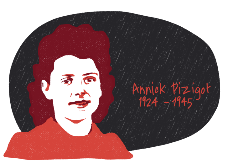 Portrait d'Annick Pizigot, femme de la Résistance