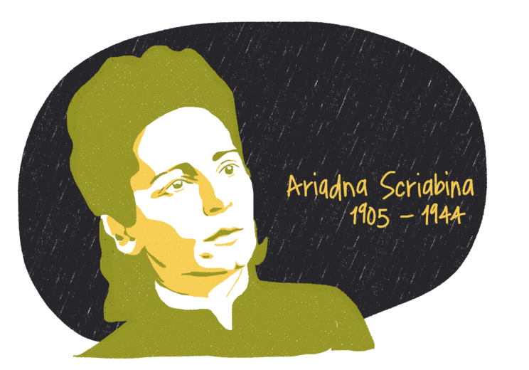 Portrait d'Ariadna Scriabina, femme de la Résistance