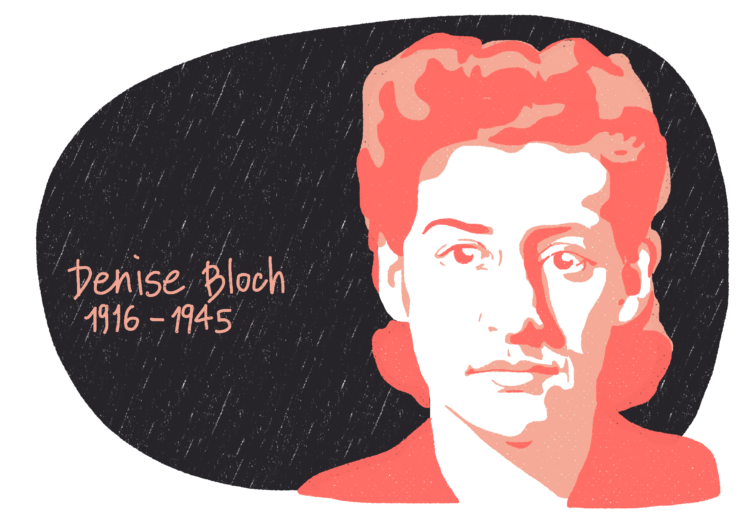 Portrait de Denise Bloch, femme de la Résistance
