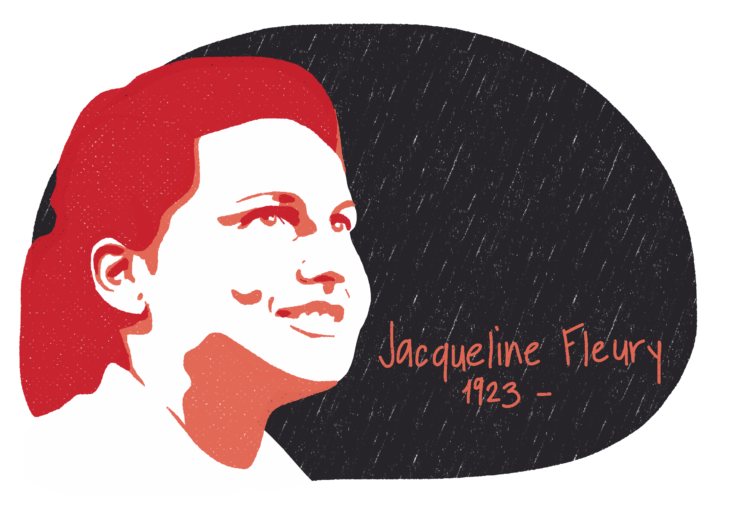 Portrait de Jacqueline Fleury, femme de la Résistance