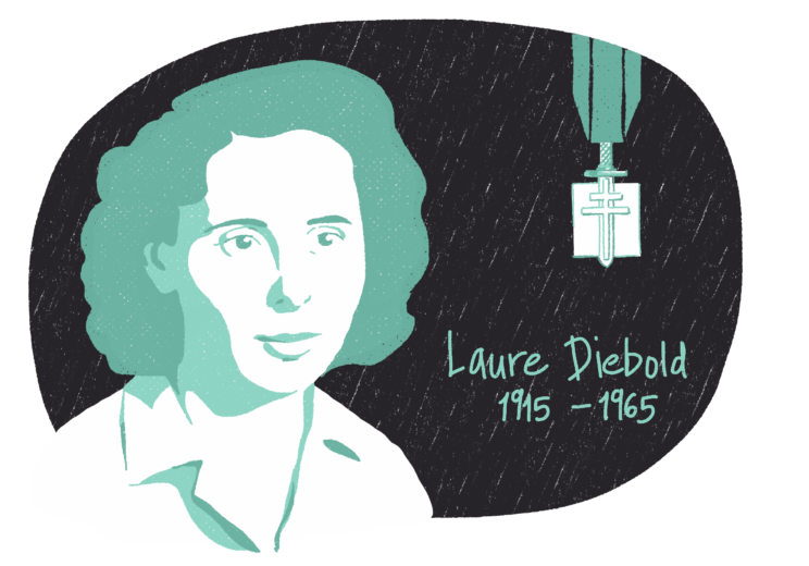 Portrait de Laure Diebold, femme de la Résistance