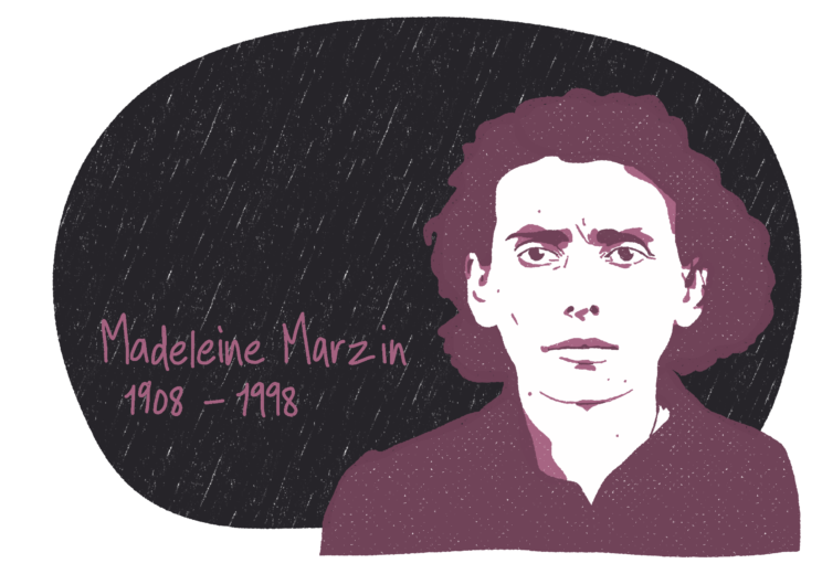 Portrait de Madeleine Marzin, femme de la Résistance