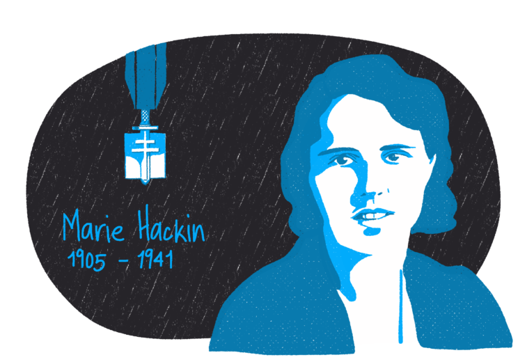 Portrait de Marie Hackin, femme de la Résistance