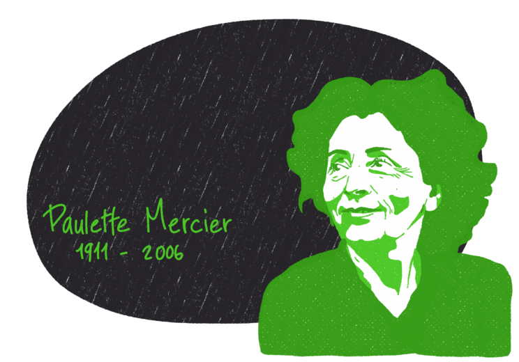 Portrait de Paulette Mercier, femme de la Résistance