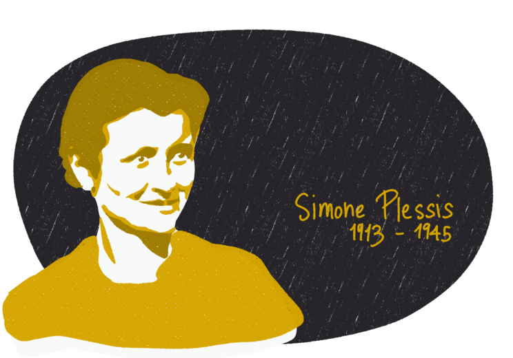 Portrait de Simone Plessis, femme de la Résistance