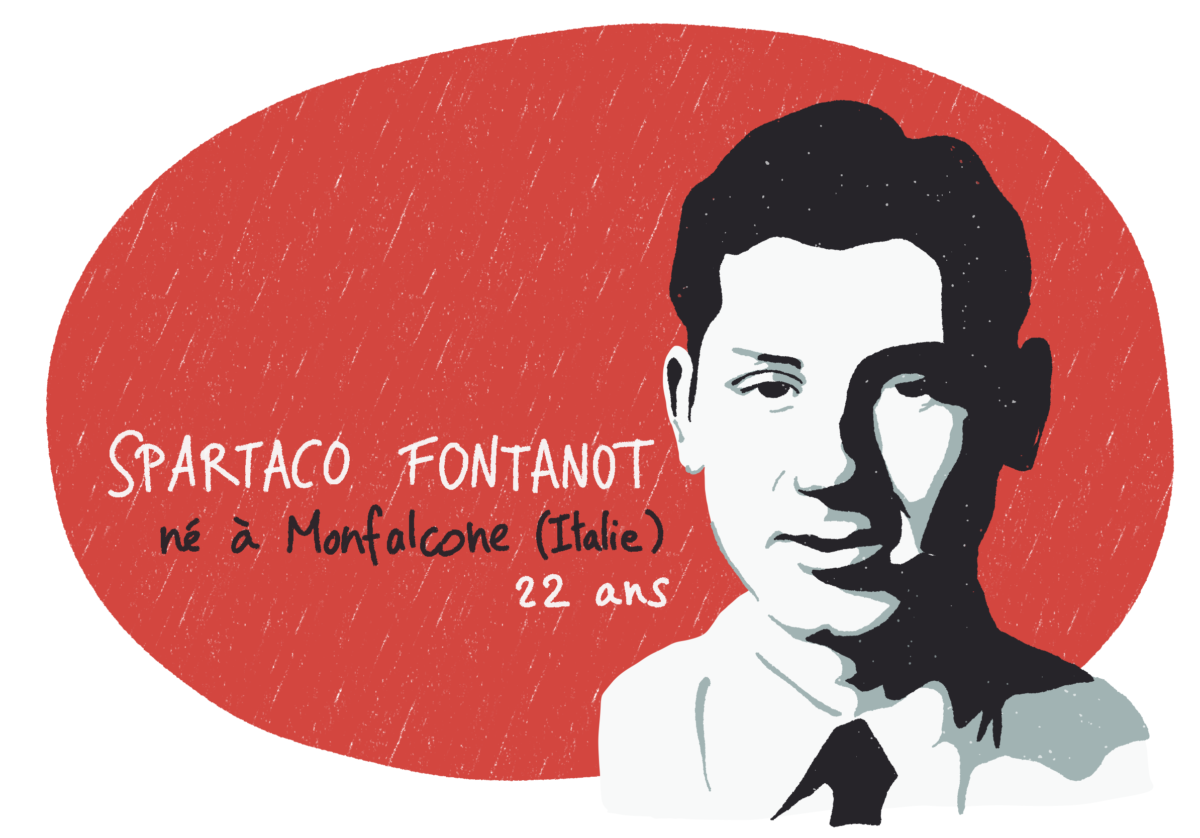 Portrait de Spartaco Fontanot, résistant MOI du groupe Manouchian