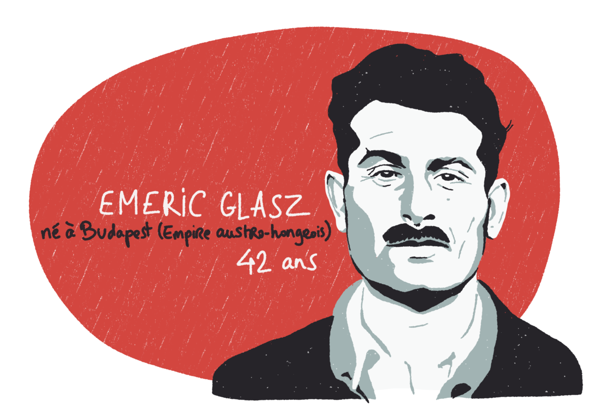 Portrait de Emeric Glasz, résistant MOI du groupe Manouchian