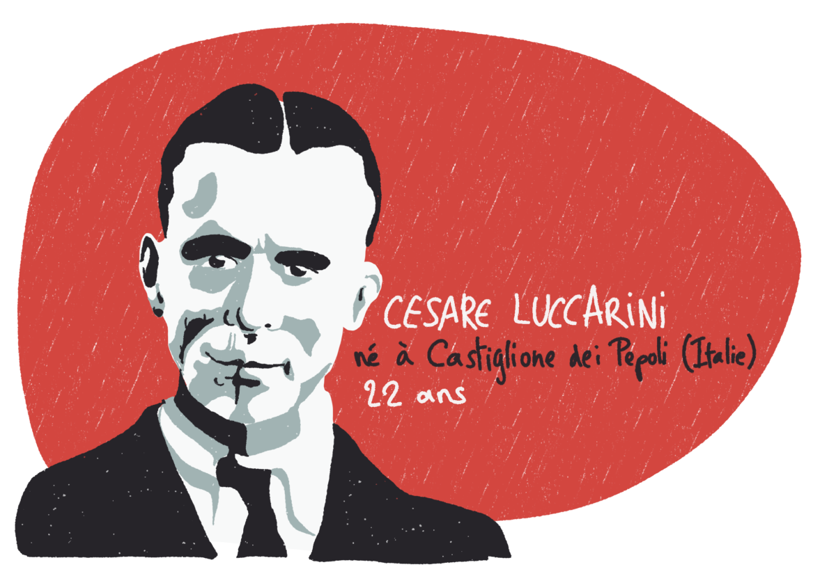 Portrait de Cesare Luccarini, résistant MOI du groupe Manouchian