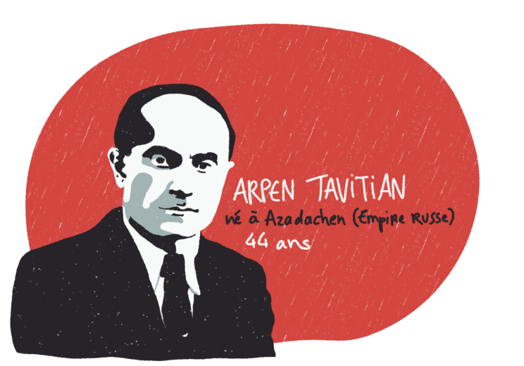 Portrait de Arpen Tavitian, résistant MOI du groupe Manouchian