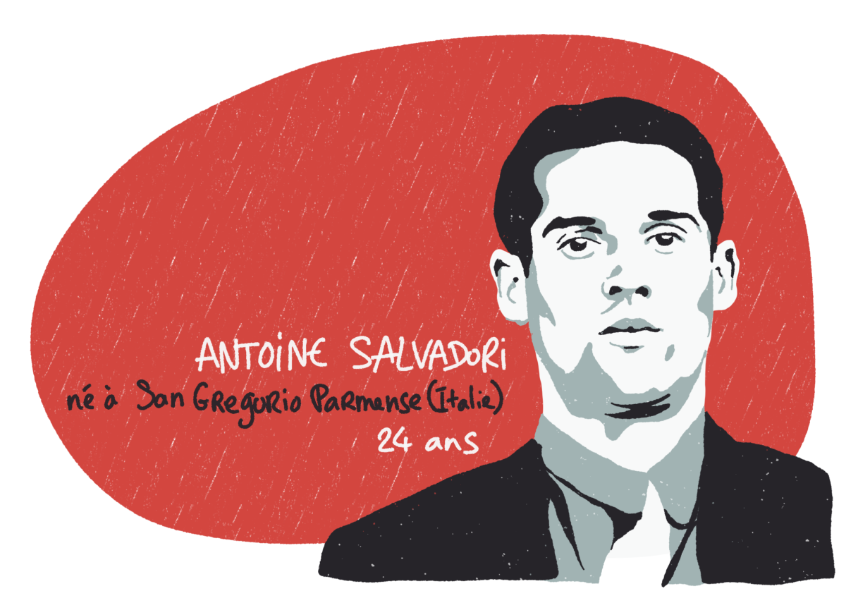 Portrait de Antoine Salvadori, résistant MOI du groupe Manouchian