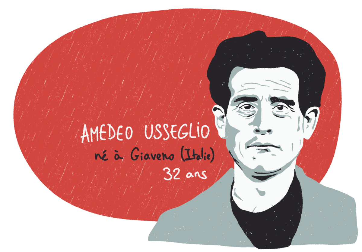 Portrait d'Amedeo Usseglio, résistant MOI du groupe Manouchian