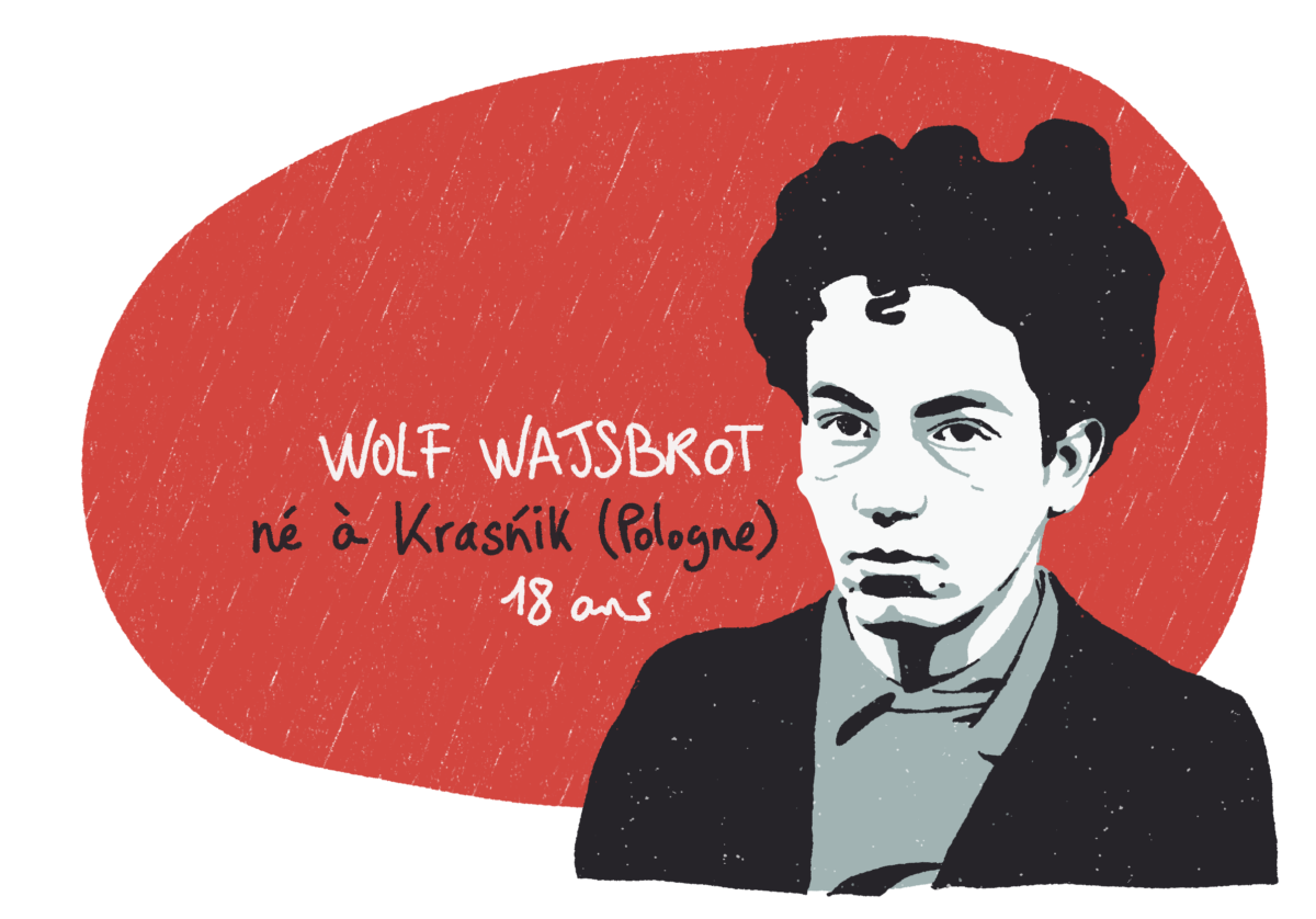 Portrait de Wolf Wajsbrot, résistant MOI du groupe Manouchian