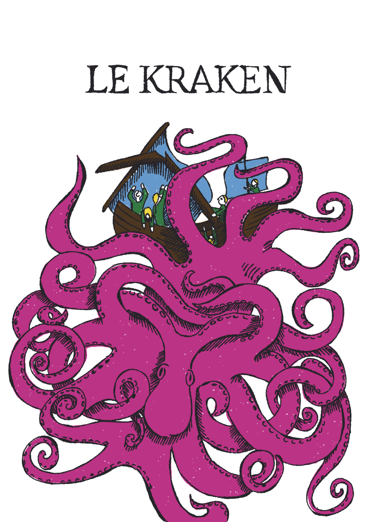 Illustration de style médiéval représentant le kraken